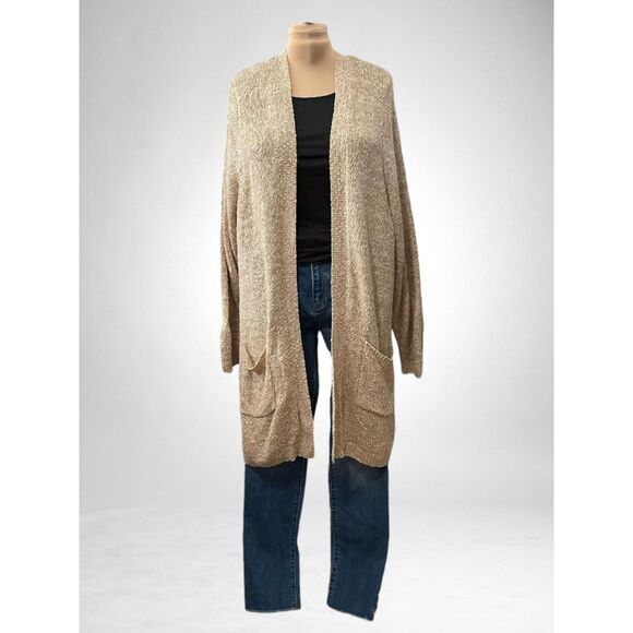 TORRID Tan Textured Slub Cardigan, Size 6 (30) - Picture 2 of 10